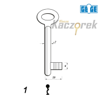 Numerowany GE-GE / LOB 01 - klucz surowy